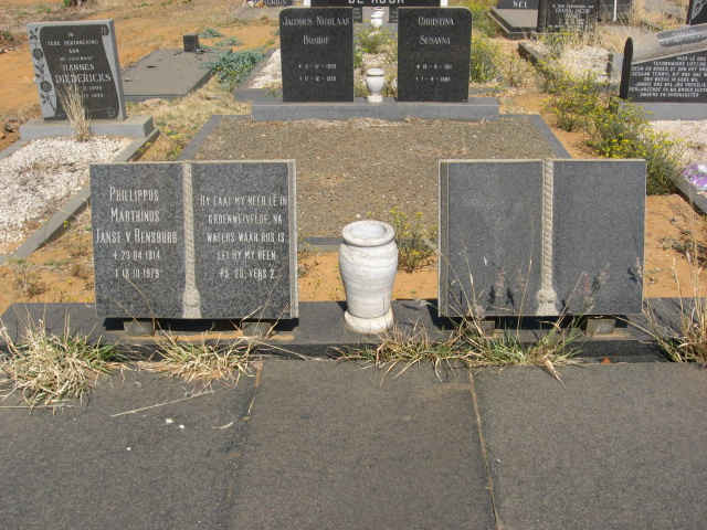 RENSBURG Phillippus Marthinus, Janse v. 1914-1975
