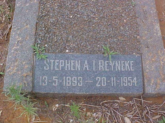 REYNEKE Stephen A.I. 1893-1954