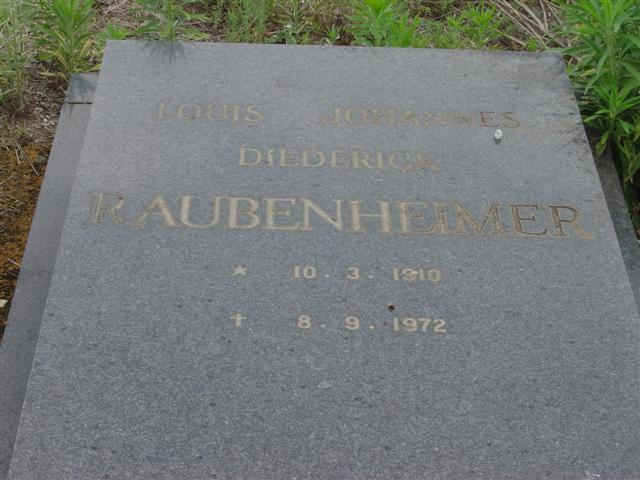 RAUBENHEIMER Louis Johannes Diederick 1910-1972