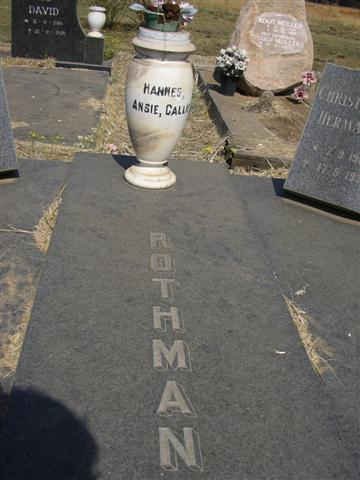 ROTHMANN Christoffel Hermanus 1907-1976 &amp; Cornelia Maria 1913-1988