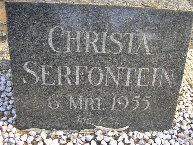 SERFONTEIN Christa -1955