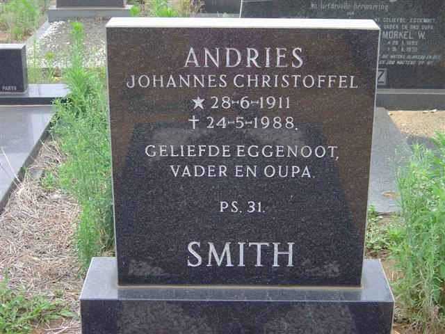 SMITH Andries Johannes Christoffel 1911-1988
