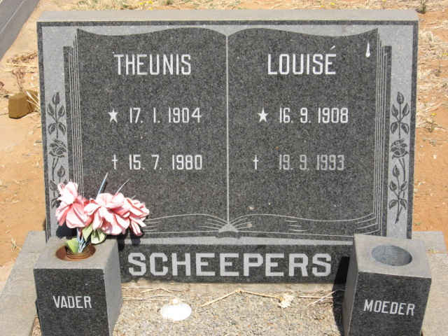 SCHEEPERS Theunis 1904-1980 &amp; Louisé 1908-1993
