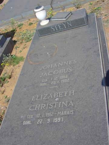 STEYN Johannes Jacobus 1914-1982 &amp; Elizabeth Christina MARAIS 1912-1997