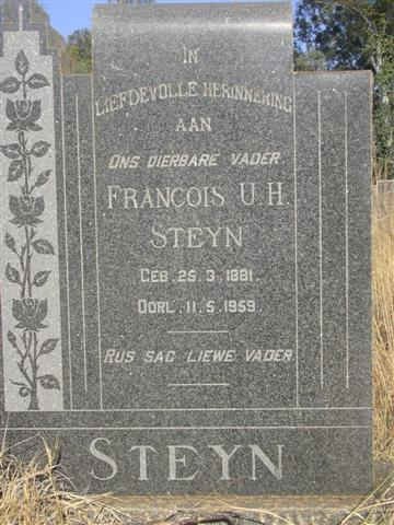 STEYN Francois U. H. 1881-1958