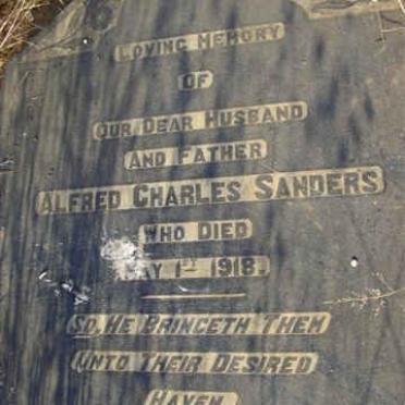 SANDERS Alfred Charles -1918