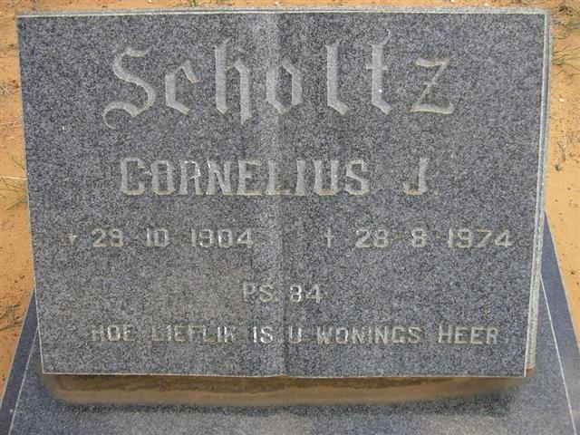 SCHOLTZ Cornelius J. 1904-1974