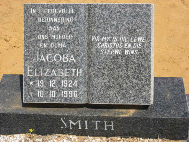SMITH Jacoba Elizabeth 1924-1996
