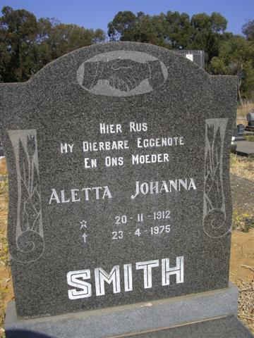 SMITH Aletta Johanna 1912-1975