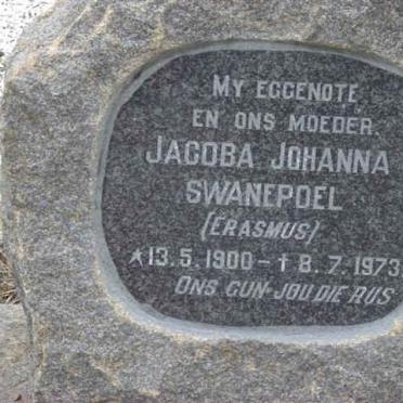 SWANEPOEL Jacoba Johanna nee ERASMUS 1900-1973