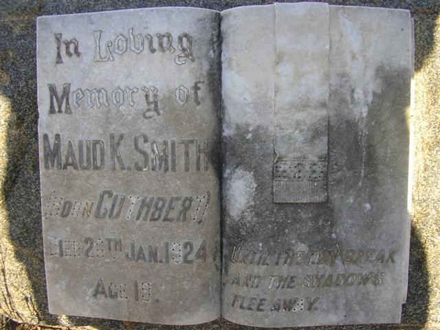SMITH Maud K. nee CUTHBERT -1924