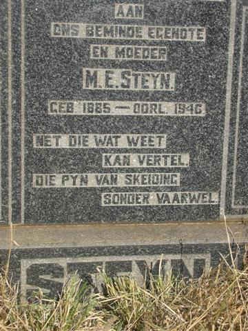 STEYN M.E. 1885-1946