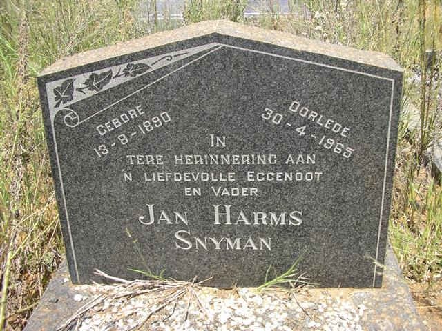 SNYMAN Jan Harms 1890-1965