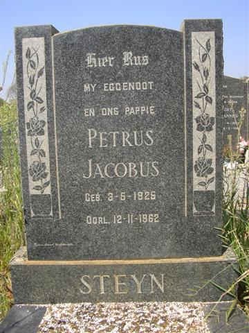 STEYN Petrus Jacobus 1925-1962