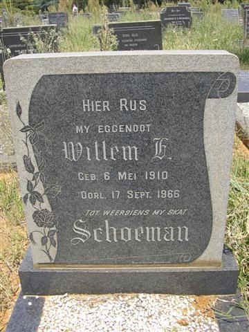 SCHOEMAN Willem H. 1910-1966
