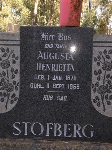 STOFBERG Augusta Henrietta 1878-1956