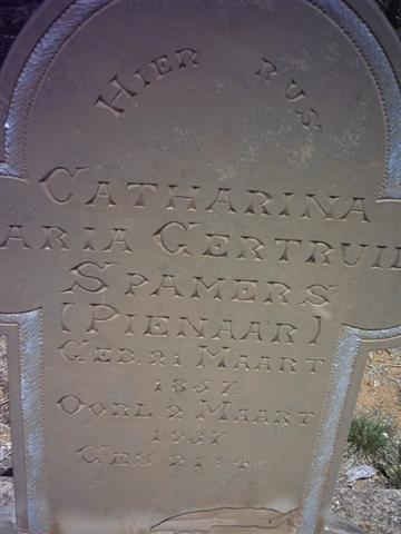 SPAMERS Catharina Maria Gertruida nee PIENAAR 1857-1937