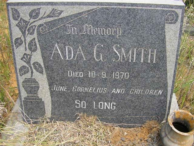 SMITH Ada G. -1970