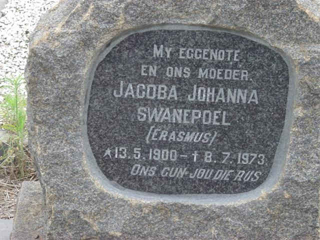 SWANEPOEL Jacoba Johanna nee ERASMUS 1900-1973