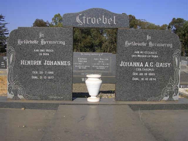 STROEBEL Hendrik Johannes 1901-1977 &amp; Johanna A.C. ERASMUS 1905-1974