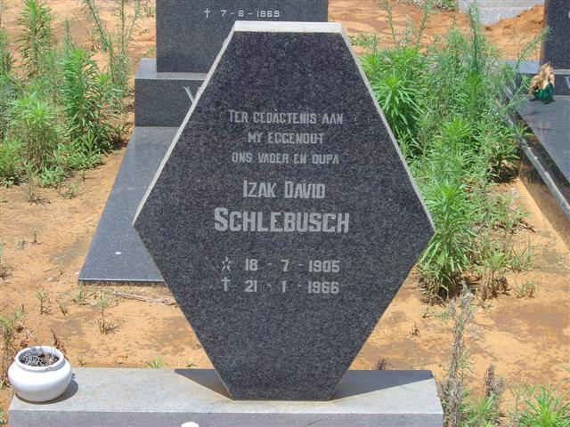 SCHLEBUSCH Izak David 1905-1966