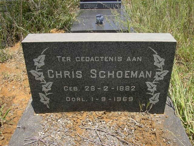 SCHOEMAN Chris 1882-1969