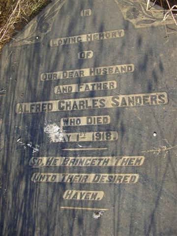 SANDERS Alfred Charles -1918