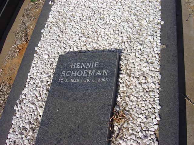 SHOEMAN Hennie 1935-2003
