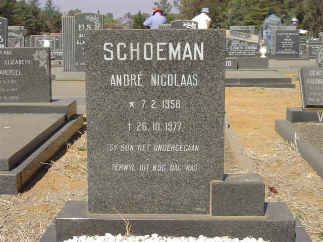 SCHOEMAN Andre Nicolaas 1958-1977