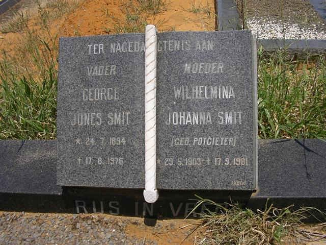SMIT George Jones 1894-1976 &amp; Wilhelmina Johanna POTGIETER 1903-1981