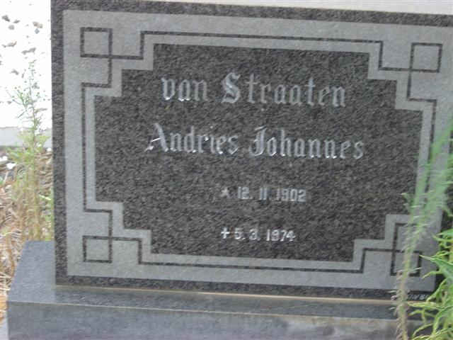 STRAATEN Andries Johannes, van 1902-1974
