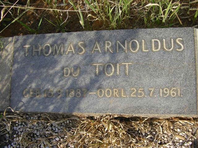 TOIT Thomas Arnoldus, du 1887-1961