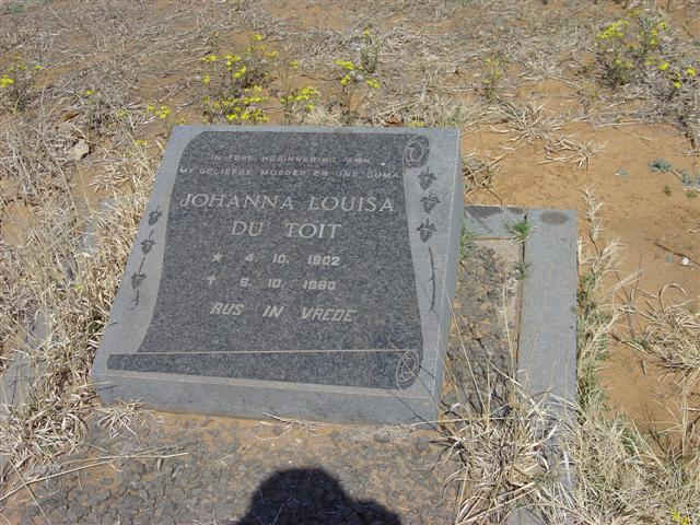 TOIT Johanna Louisa, de 1902-1980