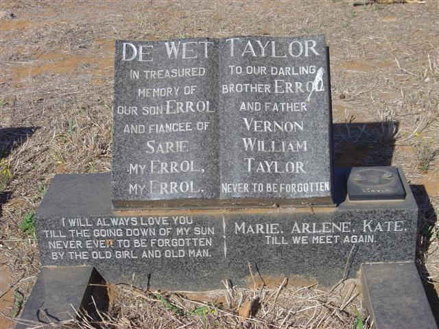 TAYLOR Vernon William :: DE WET Errol