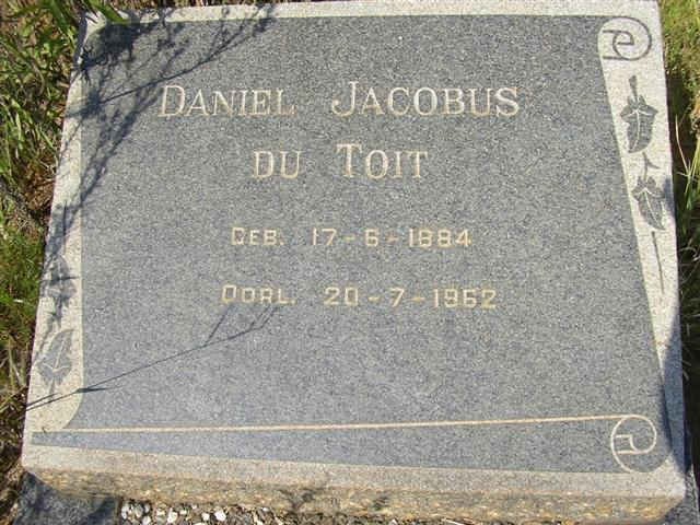 TOIT Daniel Jacobus, du 1884-1962