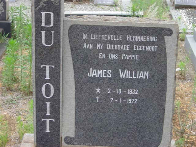 TOIT James William, du 1932-1972