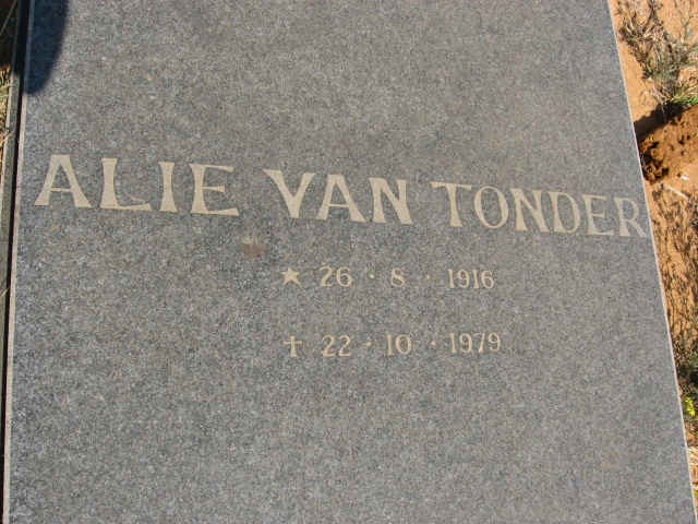 TONDER Alie, van 1916-1979