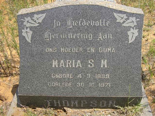 THOMPSON Maria S.M. 1899-1971
