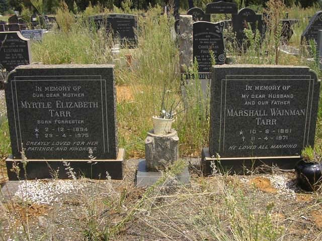 TARR Marshall Wainman 1881-1971 &amp; Myrtle Elizabeth FORRESTER 1894-1975