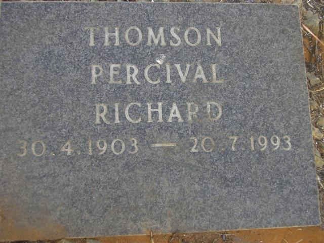 THOMSON Percival Richard 1903-1993