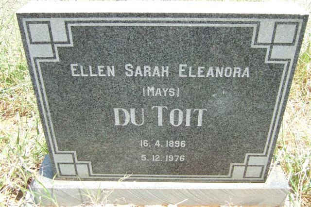 TOIT Ellen Sarah Eleanora, du nee MAYS 1896-1976