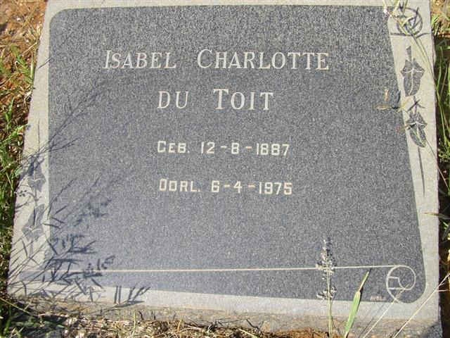 TOIT Isabel Charlotte, du 1887-1975