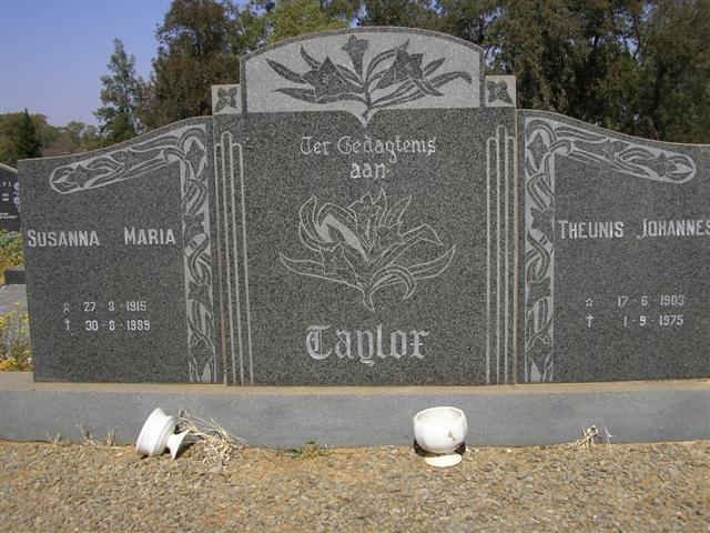 TAYLOR Theunis Johannes 1903-1975 &amp; Susanna Maria 1915-1995