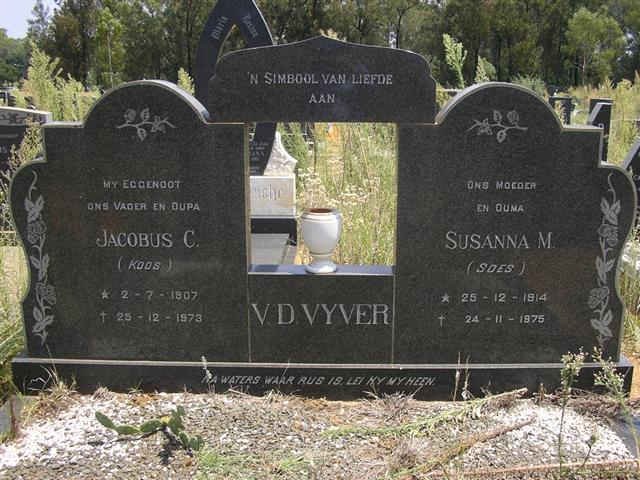 VYVER Jacobus C., v.d, 1907-1973 &amp; Susanna M. 1914-1975