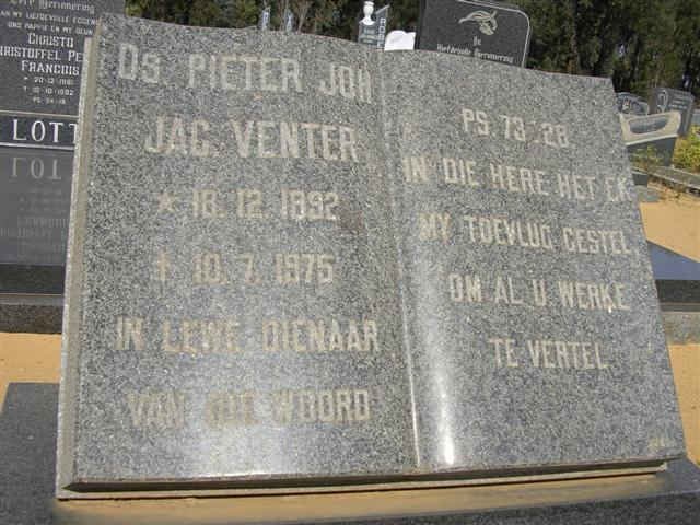VENTER Pieter Johannes Jacques 1892-1975