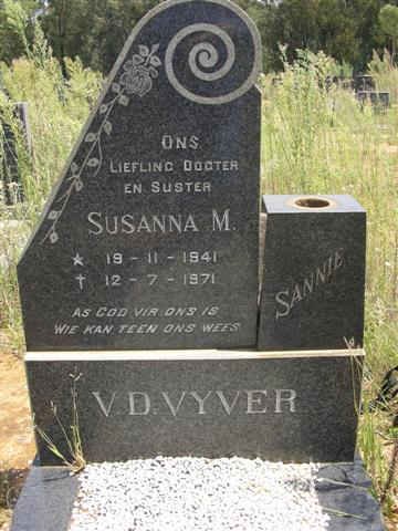 VYVER Susanna M., v.d. 1841-1971