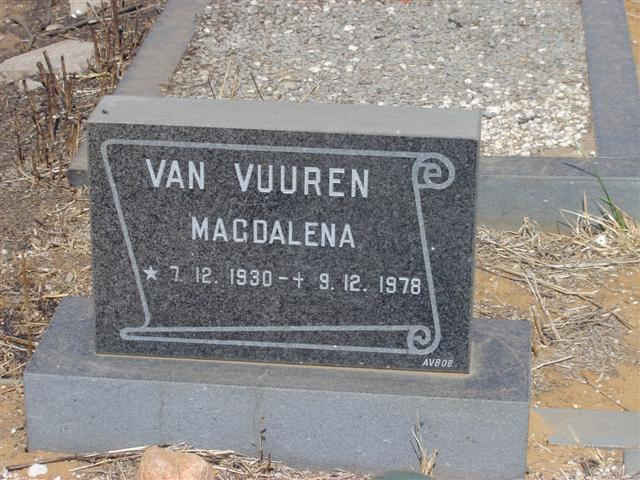 VUUREN Magdalena, van 1930-1978