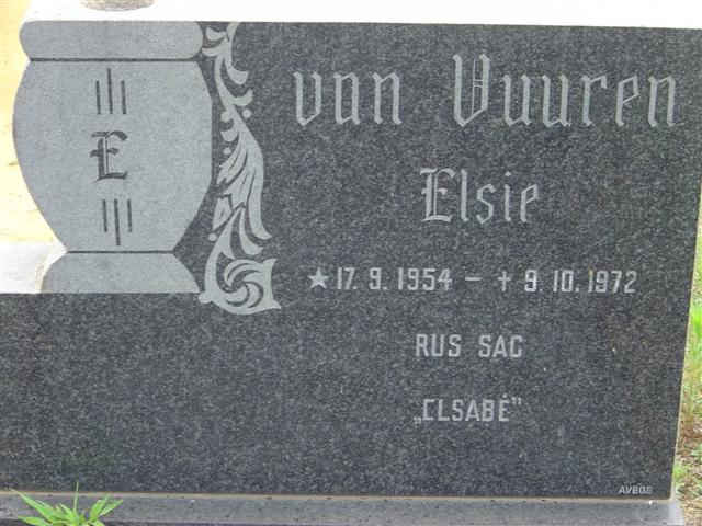 VUUREN Elsie, van 1954-1972