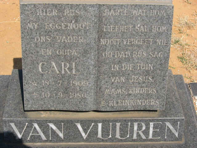 VUUREN Carl, van 1905-1980