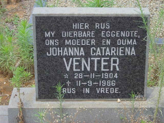 VENTER Johanna Catariena 1904-1986